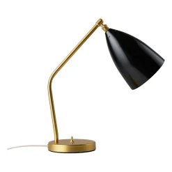 Lampe de table Gräshoppa brillante, Noir-laiton