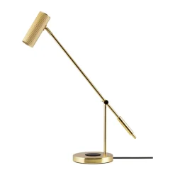 Lampe de table Hubble Read chargement sans fil, Laiton brossé