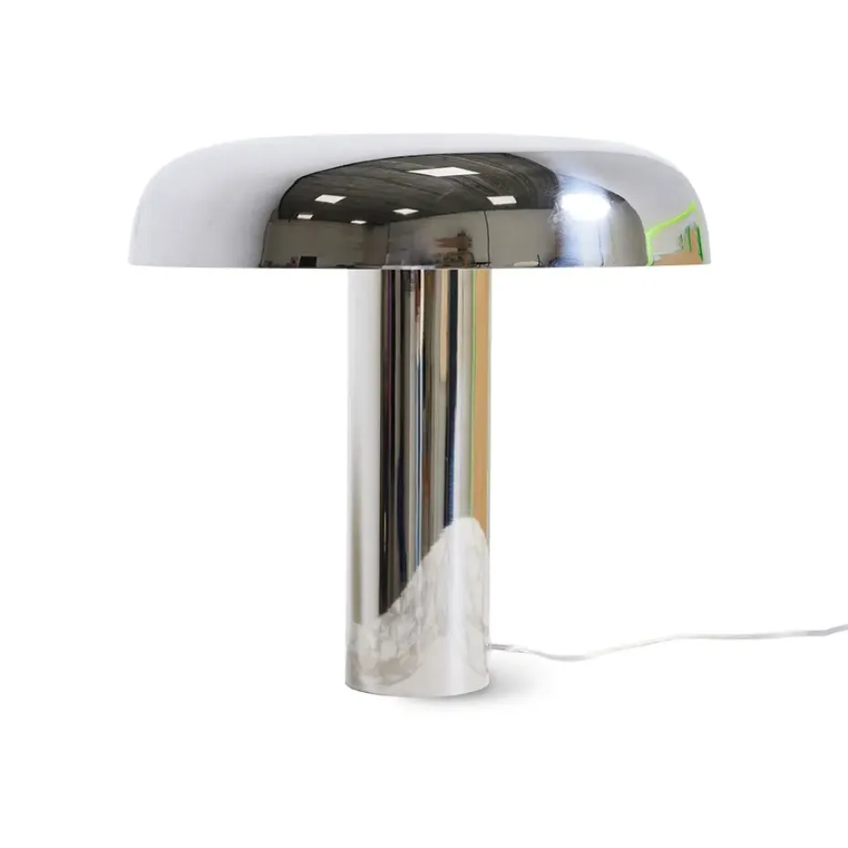 Lampe de table mushroom HK Living, Chrome