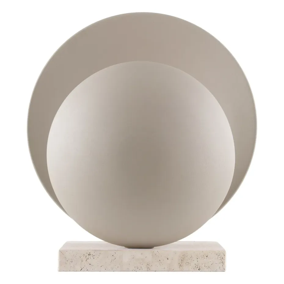 Lampe de table Orbit, Beige-travertin