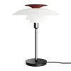 Lampe de table PH 80, Verre opalin blanc, chromé