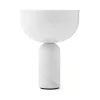 Lampe de table portable Kizu, White marble