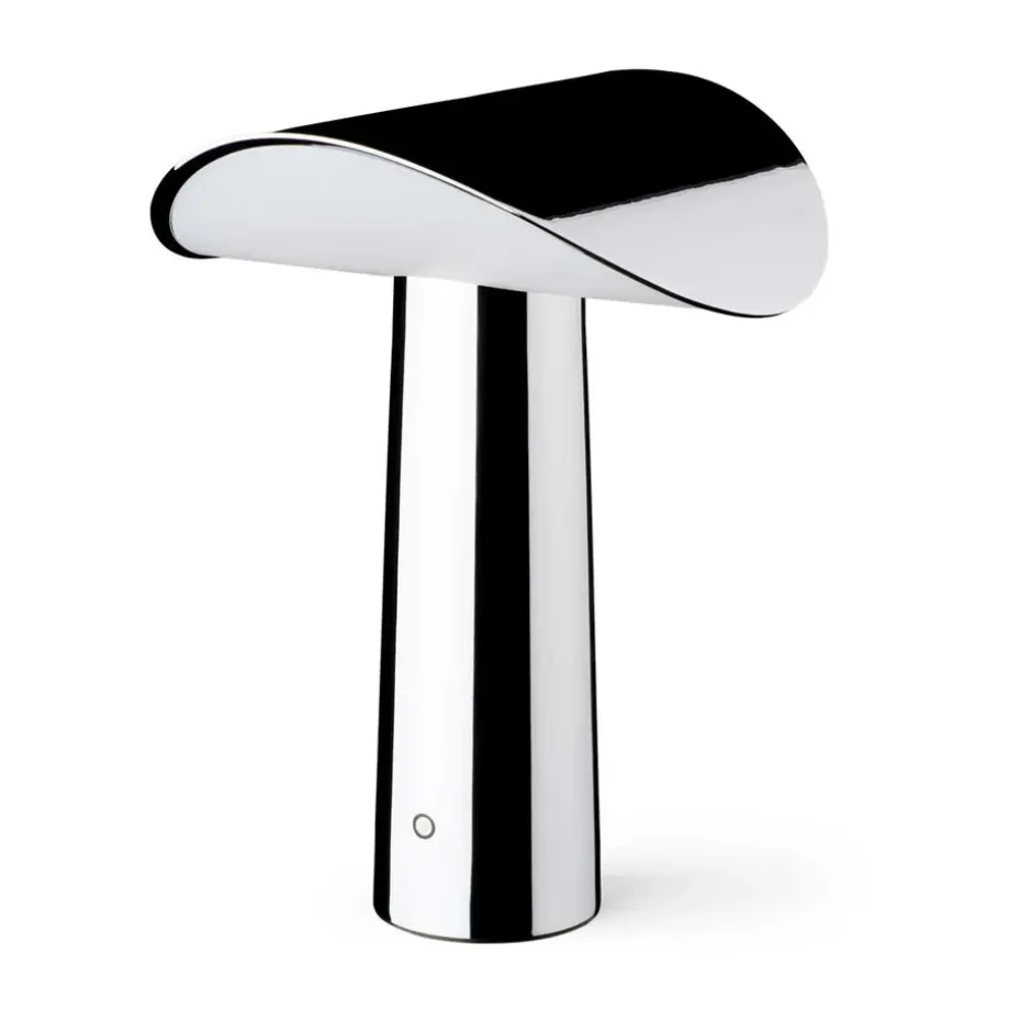 Lampe de table portable Lium 22,5 cm, Chrome