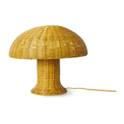 Lampe de table Rattan, Mustard