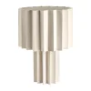 Lampe de table textile Plissé, Blanc