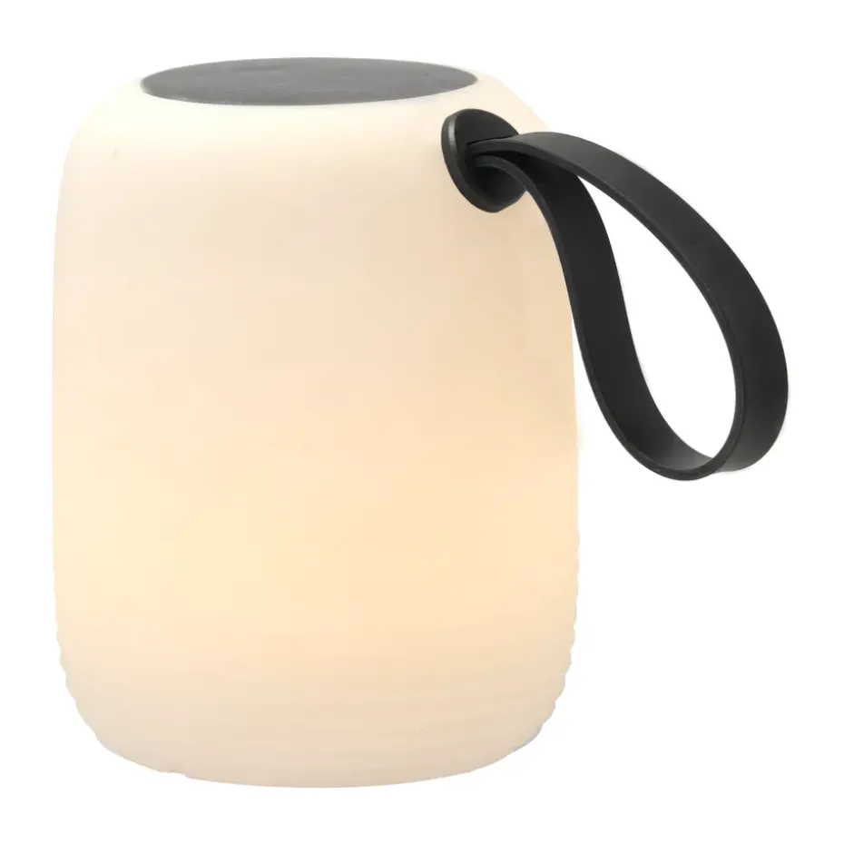 Lampe lounge solaire Hav Ø12.5 cm, Blanc-noir
