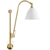 Lampe murale Bestlite BL5, Blanc mat-laiton