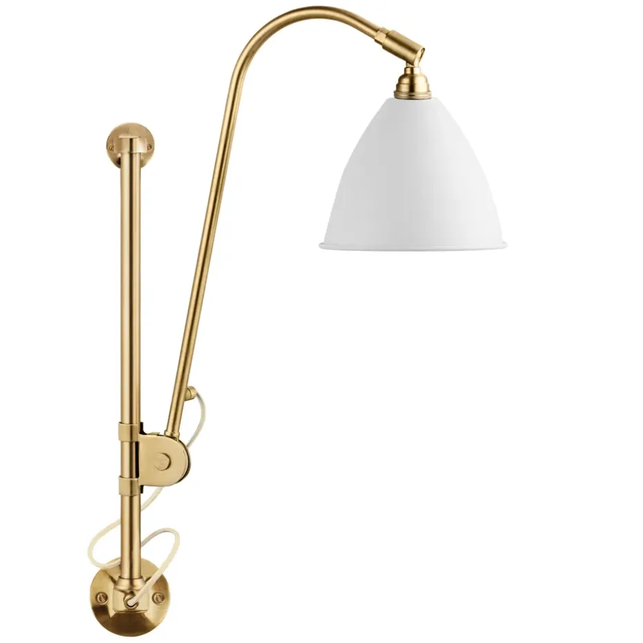 Lampe murale Bestlite BL5, Blanc mat-laiton