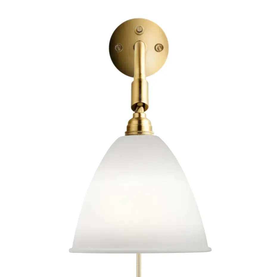 Lampe murale Bestlite BL7, porcelaine-laiton