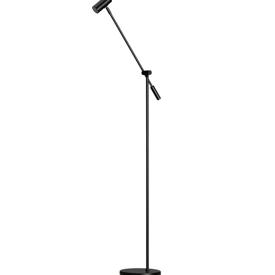 Lampe sur pied Cato, Noir