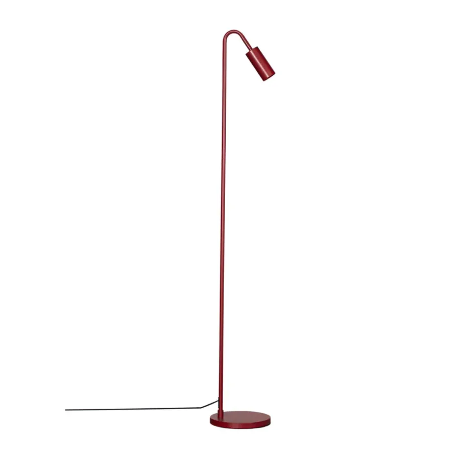 Lampe sur pied Curve 146 cm, Rouge foncé