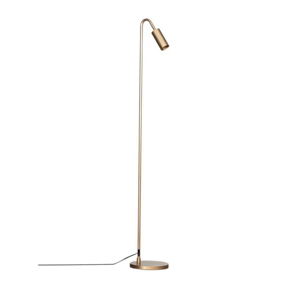 Lampe sur pied Curve 146 cm, Or mat