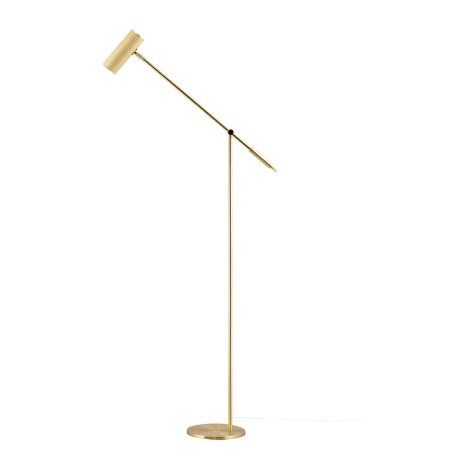 Lampe sur pied Hubble Read, Laiton brossé