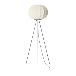 Lampe sur pied Knit-Wit 45 Round High, Pearl white