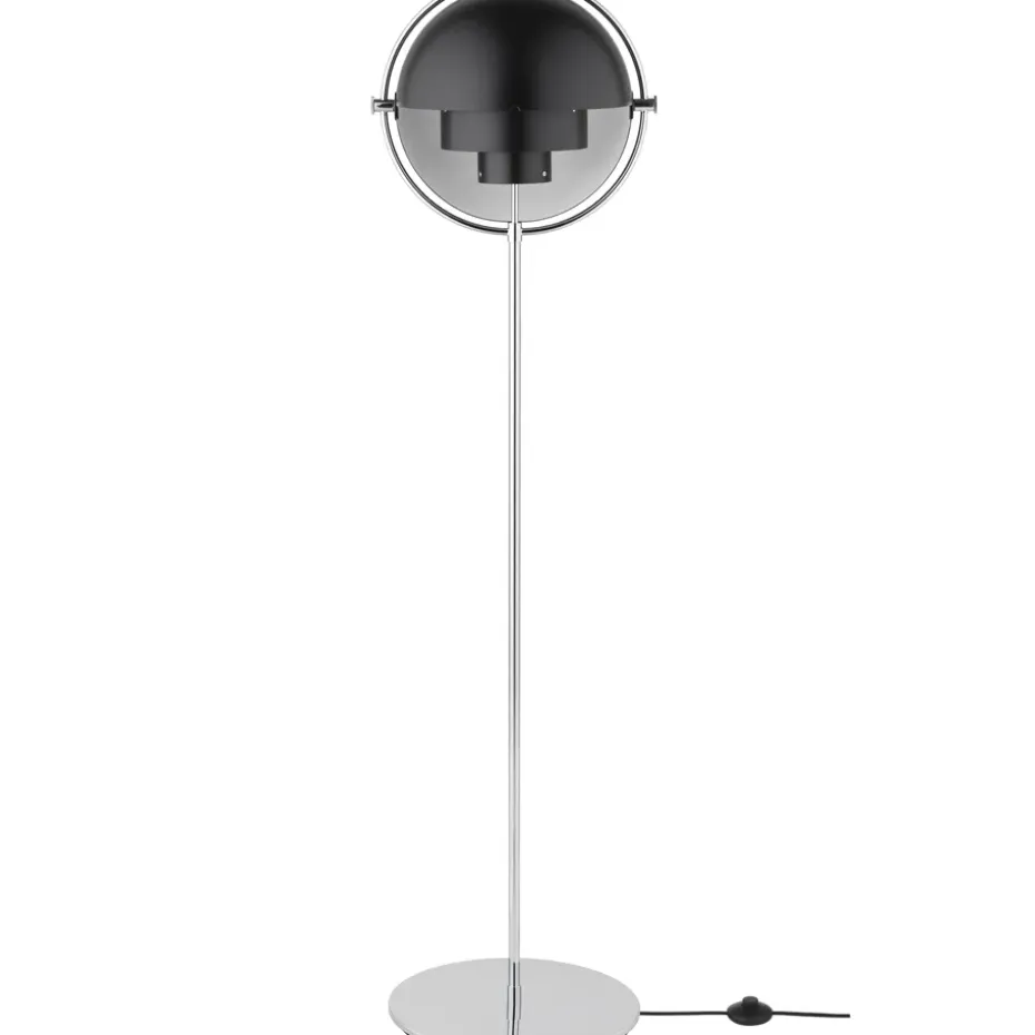 Lampe sur pied Multi-Lite, Chrome-noir