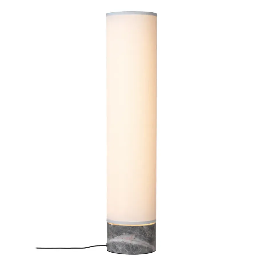 Lampe sur pied Unbound 80 cm, Blanc-marbre gris