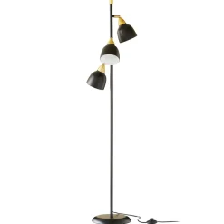 Lampe sur pied Urban Triple, Matt real black