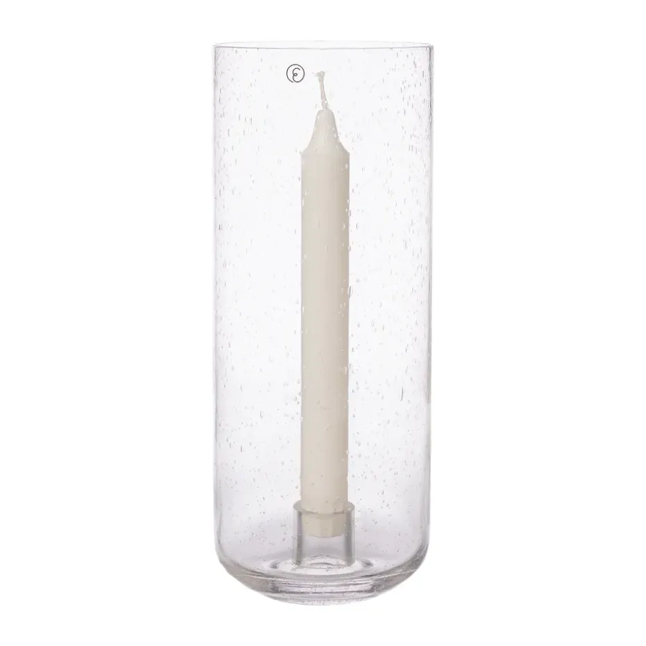 Lanterne à bougie Ernst en verre, Ø11x25 cm