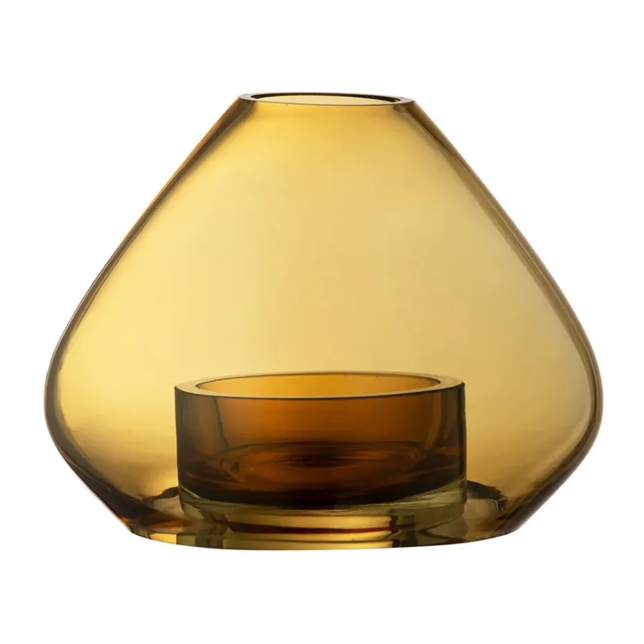Lanterne-Vase Uno 12 cm, Ambre