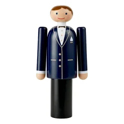Le marié de Kay Bojesen, Bleu-noir-blanc, 18 cm