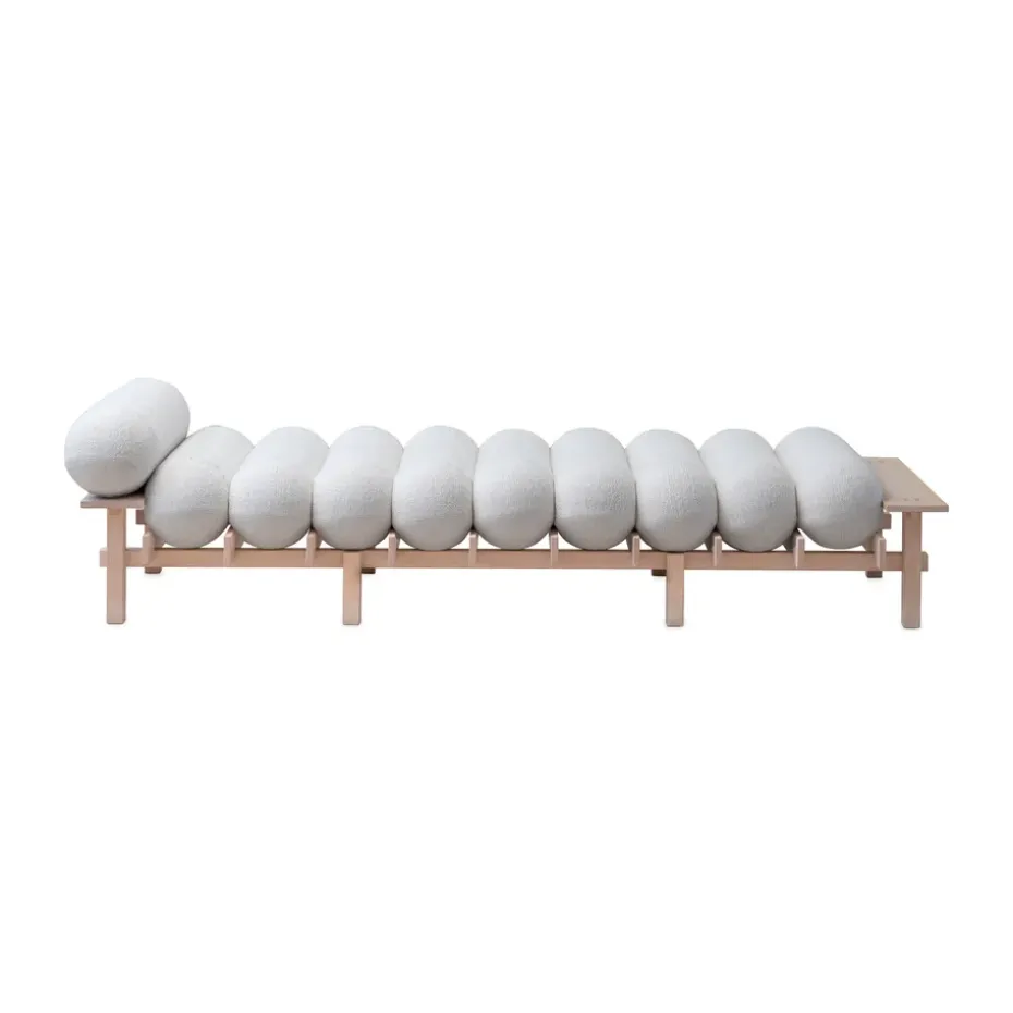 Lit de repos Dag, Hêtre-Barnum bouclé 01 Off white