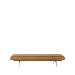 Lit de repos Outline, Refine leather cognac-Black