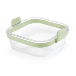 Lékué moule en verre carré pour air fryer, Transparent
