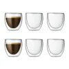 Lot 6 verres Pavina double paroi, 0,08 L