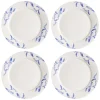 Lot de 4 assiettes Havspil 28cm, bleu-blanc