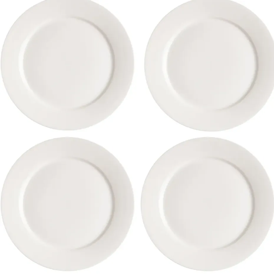 Lot de 4 assiettes Kalk 28cm, blanc