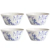 Lot de 4 bols Havspil 60cl, bleu-blanc