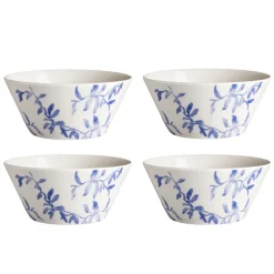 Lot de 4 bols Havspil 60cl, bleu-blanc