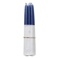 Lot de 10 bougies anciennes trempées Broste Copenhagen, Baja bleu