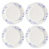 Lot de 4 petites assiettes Havspil 21cm, bleu-blanc