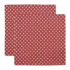 Lot de 2 serviettes en osier 45x45 cm, Rouge