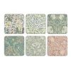 Lot de 6 sous-verres William Morris, Coloris assortis