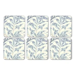 Lot de 6 sous-verres Willow Bough, Bleu