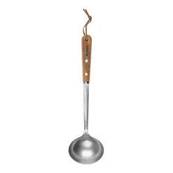 Louche en acier inoxydable 29,8 cm, Hêtre