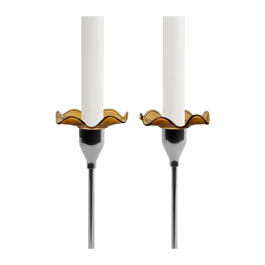 Manchette de bougie Viva lot de 2, Amber