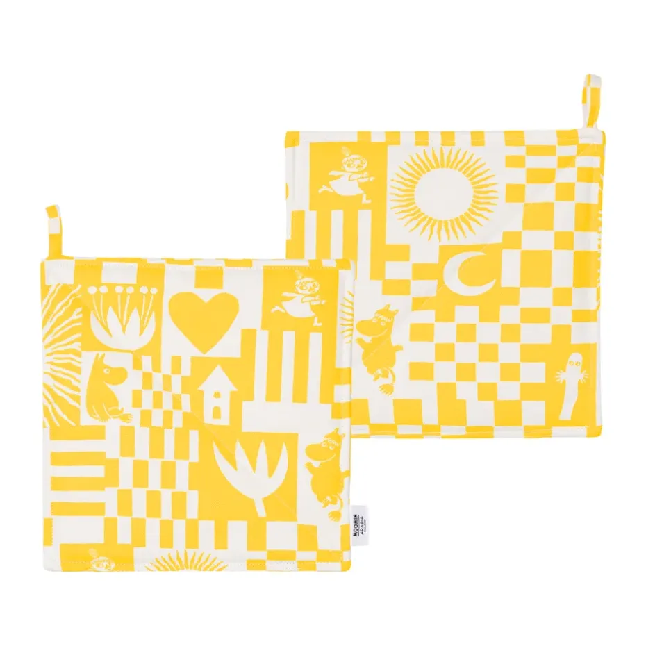 Manique Party mumin 22x22 cm 2-pack, Jaune