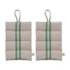 Maniques en lin, lot de 2, Vert