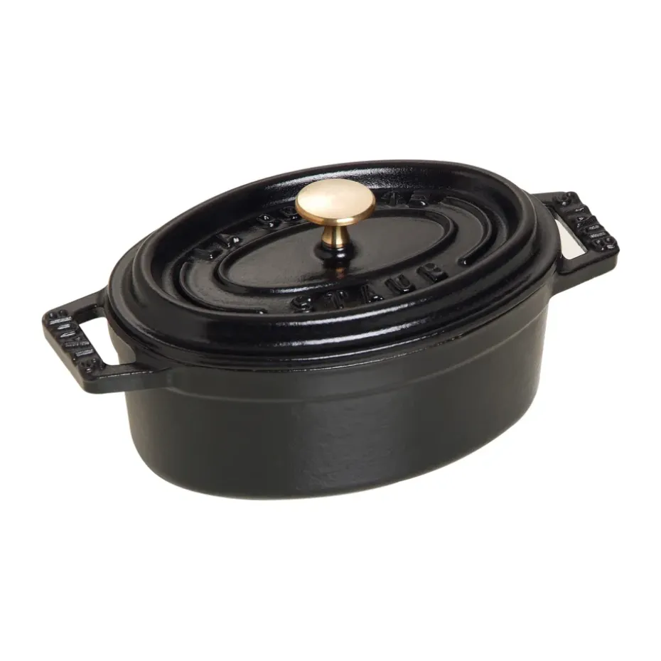 Mini cocotte ovale La Cocotte Staub 0,25 L, Noir