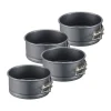 Mini moule à charnière acier carbone Karabo, Lot de 4, Ø10 cm