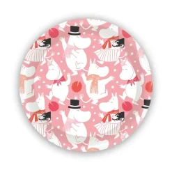 Mini plateau Moomin Celebration Ø11 cm, Blanc-rose
