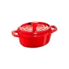 Mini-cocotte ovale Staub 0,2 l, rouge