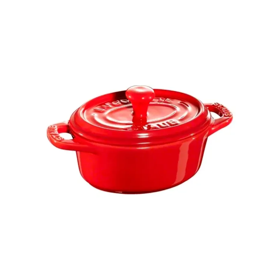 Mini-cocotte ovale Staub 0,2 l, rouge
