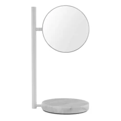 Miroir de table double face Pose 21x39 cm, Blanc