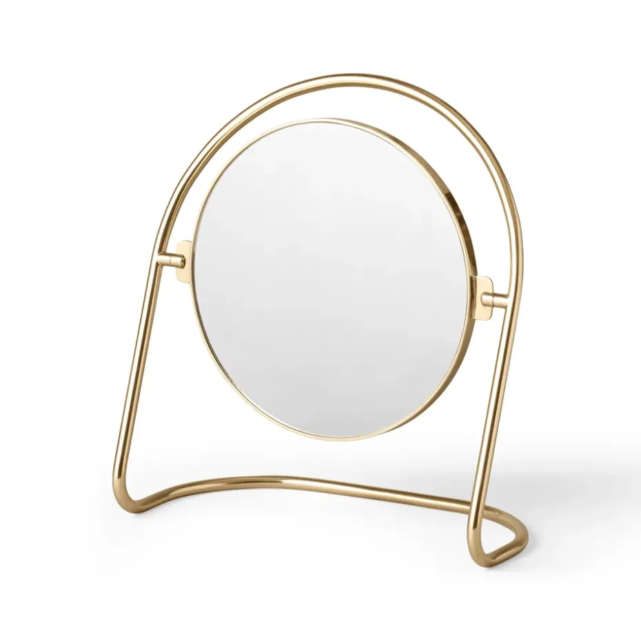 Miroir de table Nimbus 25 cm, Laiton poli