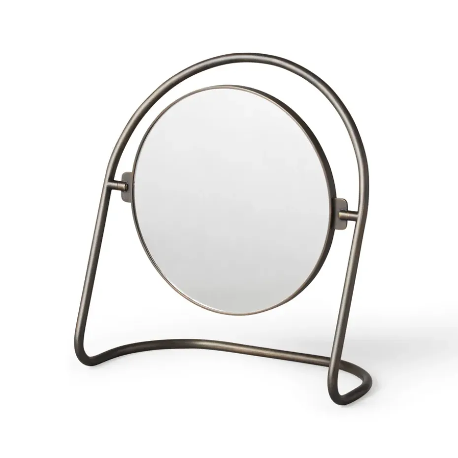 Miroir de table Nimbus 25 cm, Laiton bronzé