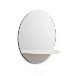 Miroir Horizon rond, blanc